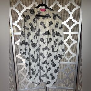 Simply Southern Black and White Pineapple Cardigan